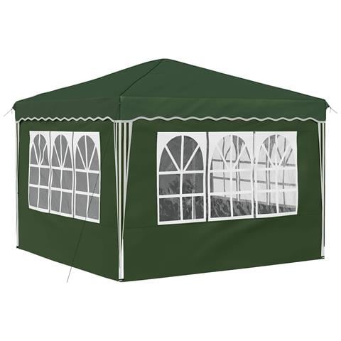 Tenda per feste a pop-up 288 x 288 x 245 cm Verde - Foto 9