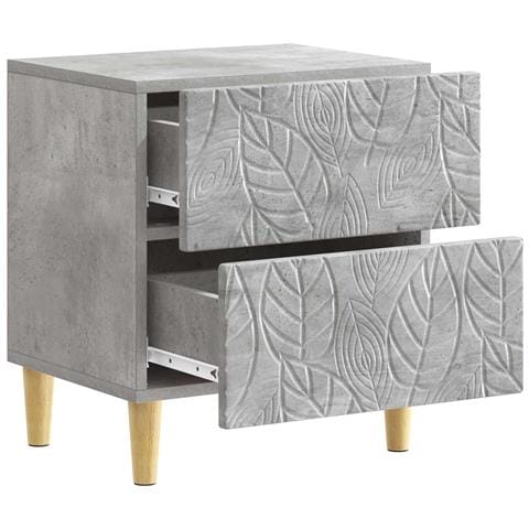 Comodino Grigio Cemento 43 x 34,5 x 48 cm Legno ingegnerizzato - Foto 2