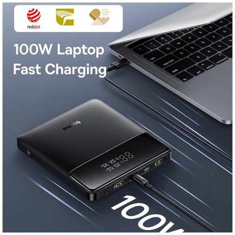 Power Bank - Nero, 20000 mAh, 100W - Foto 2
