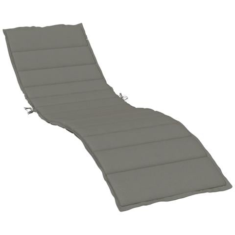 Cuscino per Lettino Prendisole Grigio Scuro Mélange 200x70x4cm - Foto 1