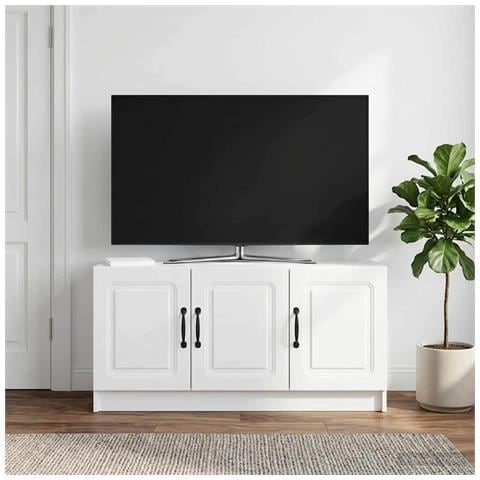 Mobile TV Bianco 99 x 34,5 x 47 cm Legno ingegnerizzato - Foto 2