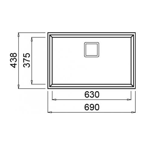 Lavello Karisma 120 Granitek Sottotop 69x43 cm 1 vasca Colore Tortora 43 - Foto 2