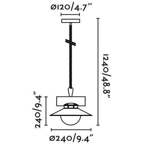 Faro 68139 - Nudos Lampada Sospensione Marrone Ossido 1l - Foto 11