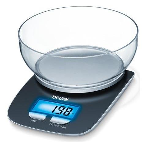 Ks 25 Bilancia Da Cucina Digitale Con Portata 3 Kg, Display Lcd Retroilluminato, Funzione Tara E Contenitore Removibile Da 1.2 L - Foto 1