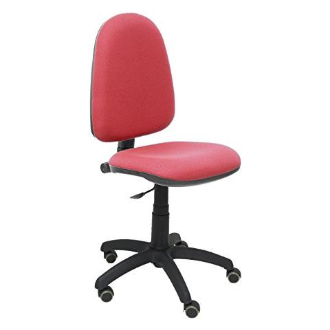 04cp - Sedia Ergonomica Da Ufficio, Con Meccanismo Di Contatto Permanente, Regolabile In Altezza E Ruote Per Parquet Granata - Foto 1