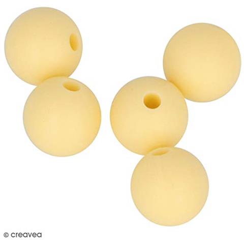 Perlina Di Silicone Tonda X 5 - 10 Mm - Giallo - Foto 2