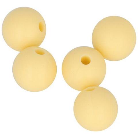 Perlina Di Silicone Tonda X 5 - 10 Mm - Giallo - Foto 4
