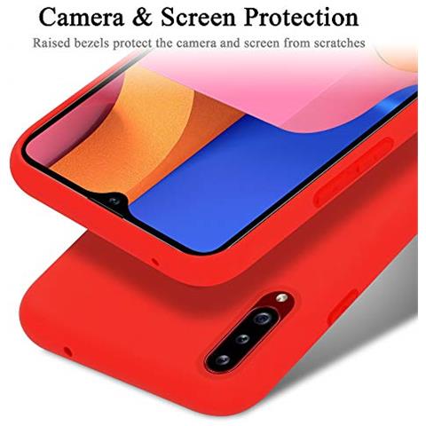 Custodia Compatibile Con Samsung Galaxy A20s In Liquid Rosso - Coperchio Protettivo In Silicone Tpu Flessibile - Foto 2
