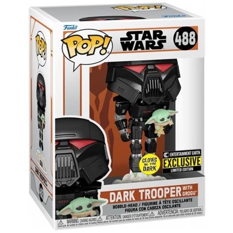Star Wars: Pop! - Mandalorian - Dark Trooper With Grogu (Glow) (Ltd) - Foto 1