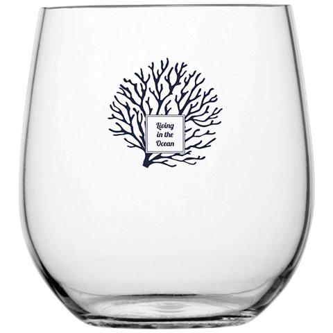 Bicchieri Realizzati In Tritan, Materiale Plastico Infrangibile Ad Alta Trasparenza E Brillantezza Dotati Un Anello Antiscivolo Alla Base Che Ne Impedisce Lo Scivolamento Sul Tavolo. Capacità Ml 350 - Foto 1