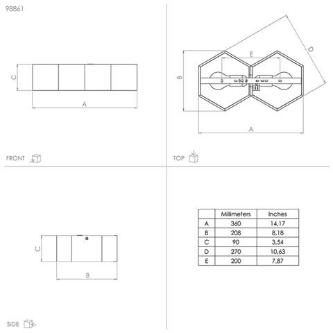 Plafoniera Industrial Mirlas 2 Luci Legno Marrone - Foto 2