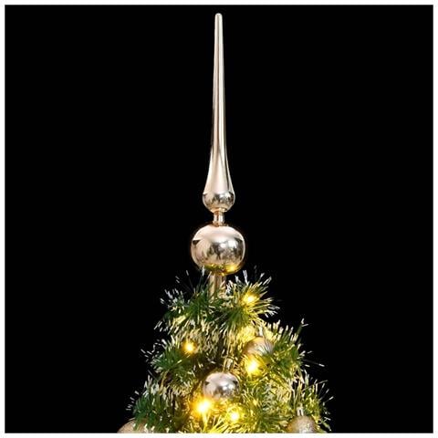 Albero Natale Artificiale 150 Led Palline E Neve Fioccata 150cm - Foto 2