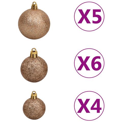 Albero Natale Artificiale 150 Led Palline E Neve Fioccata 150cm - Foto 8