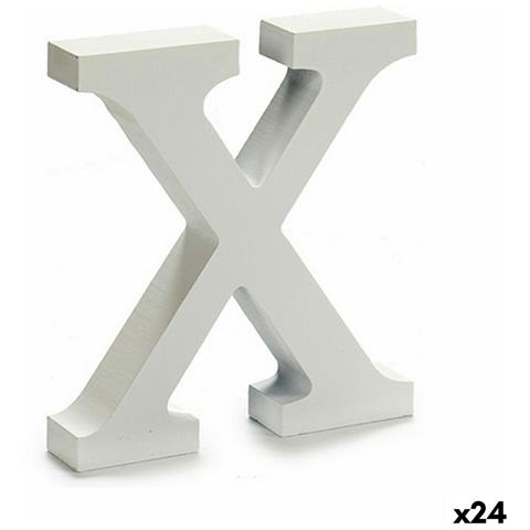 Lettera X Legno Bianco (2 X 16 X 14,5 Cm) (24 Unità) - Foto 1