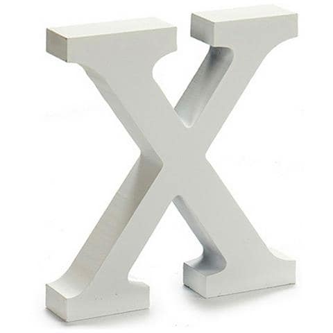Lettera X Legno Bianco (2 X 16 X 14,5 Cm) (24 Unità) - Foto 2