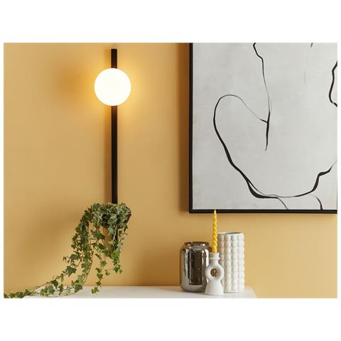 Lampada Da Parete A 1 Luce Con Vaso Metallo Nero 55 Cm Isabella - Foto 1