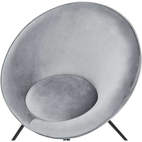 Sedia Da Salotto Velluto Grigio Chiaro Floby Ii - Foto 8