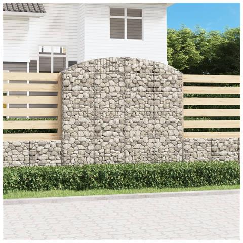 Cesto Gabbione Ad Arco 200x30x180/200 Cm Ferro Zincato - Foto 1