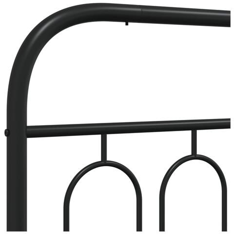 Giroletto Con Testiera E Pediera Metallo Nero 90x200 Cm - Foto 8