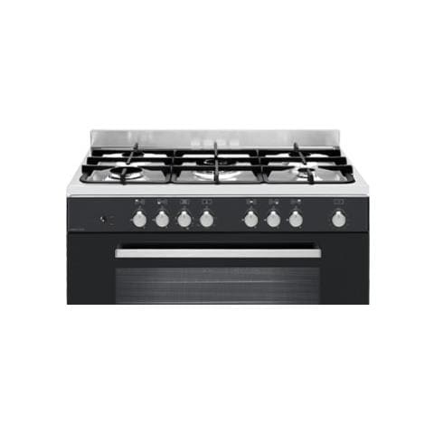 Cucina Elettrica GE960CVBK2 5 Zone Gas Forno Elettrico Multifunzione Catalitico Dimensioni 90 x 64.5 cm Colore Nero Serie Ligne Matrix - Foto 3