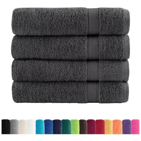 Asciugamani Premium Solund 4 Pz Antracite 50x100 Cm 600gsm - Foto 2