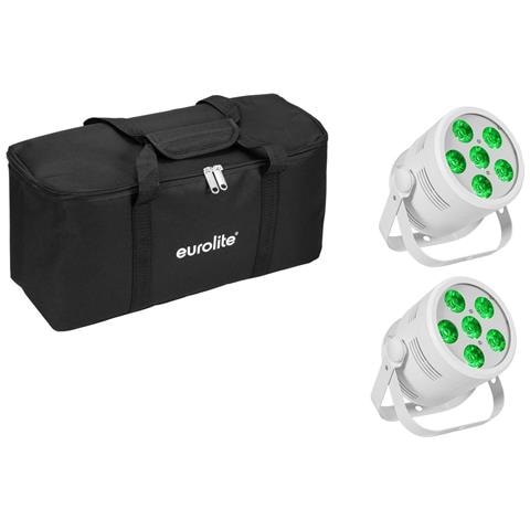 Set 2x Led Silent Par 6 Qcl Floor Ws + Soft-bag (20000965) - Foto 1
