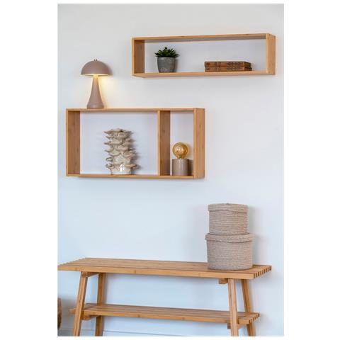 Mensola Ember - Marrone - Bamboo - 70x15x35,5 Cm - Foto 2