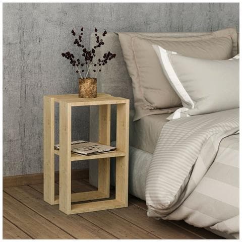 Tavolino Comodino Lonie Colore Rovere - Foto 1