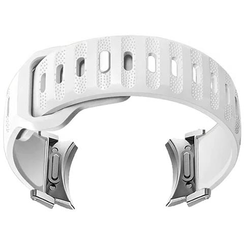 Cinturino Per Galaxy Watch 6/5/4 - Cinturino A Sgancio Rapido In Silicone Silver+white - Foto 2