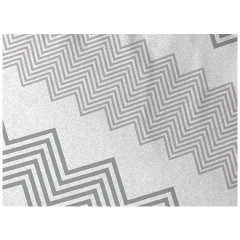 Completo Lenzuola Letto In 100% Cotone Made Italy Disegno Zig Zag Singolo Beige - Foto 2