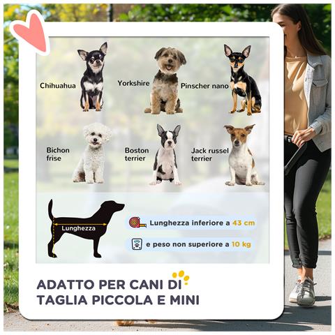 Passeggino per Cani Piccoli Pieghevole con Maniglione Girevole, Ruote con Freni e Cestino, Marrone - Foto 2
