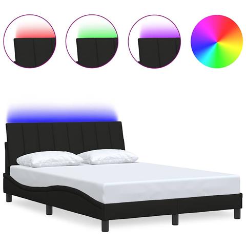 Giroletto Senza Materasso Nero 120x200 Cm Tessuto - Foto 2