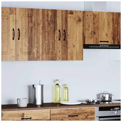 Pensile Da Cucina Kalmar Legno Vecchio In Legno Multistrato - Foto 3