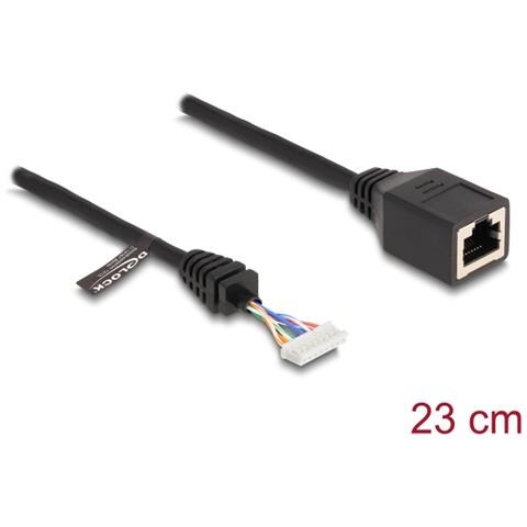 Cavo da RJ45 femmina a pin header femmina da 2,00 mm a 8 pin Cat. 5e da 23 cm nero - Foto 2