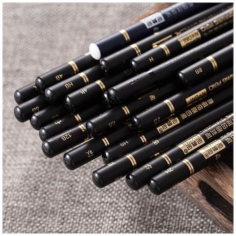Set Professionale Di 29 Pezzi Per Design Professionali. Si Compone Di 14 Matite Da Schizzo Di Diverse Spessori E Durezze (h-14b), 6 Matite Di Carbone E Strumenti Di Disegno Professionali. - Foto 2