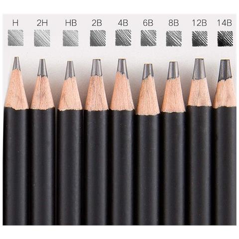 Set Professionale Di 29 Pezzi Per Design Professionali. Si Compone Di 14 Matite Da Schizzo Di Diverse Spessori E Durezze (h-14b), 6 Matite Di Carbone E Strumenti Di Disegno Professionali. - Foto 4