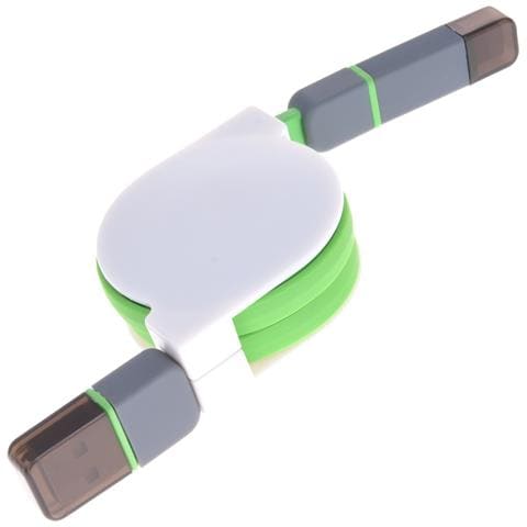 Dam Cavo Avvolgibile 2 In 1 4x1x12 Cm. Colore Verde - Foto 2