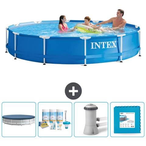 Piscina Fuori Terra - In Giro - 366x366x76 Cm - Blu - Include Accessori Coordinati Cb2 - Foto 1