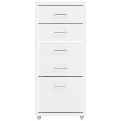 Lusso Casadino -  Schedario Mobile Bianco 28x41x69 Cm In Metallo - Foto 1