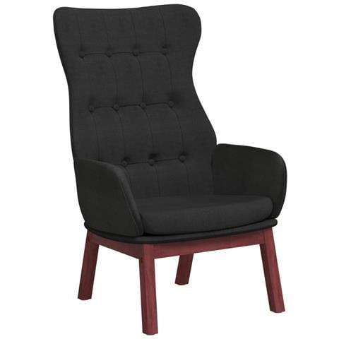 Sedia Relax Nera In Tessuto - Foto 1