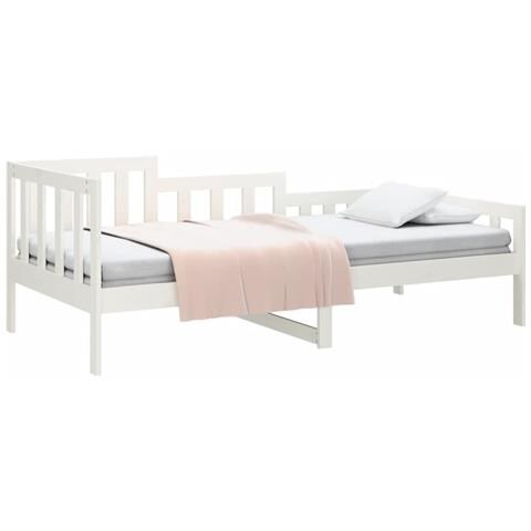 Lusso Casadino - Dormeuse Senza Materasso Bianca 90x190 Cm Legno Massello Pino - Foto 2