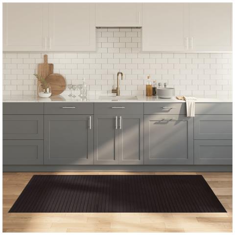 Tappeto Rettangolare Marrone Scuro 100x200 Cm In Bambù - Foto 8