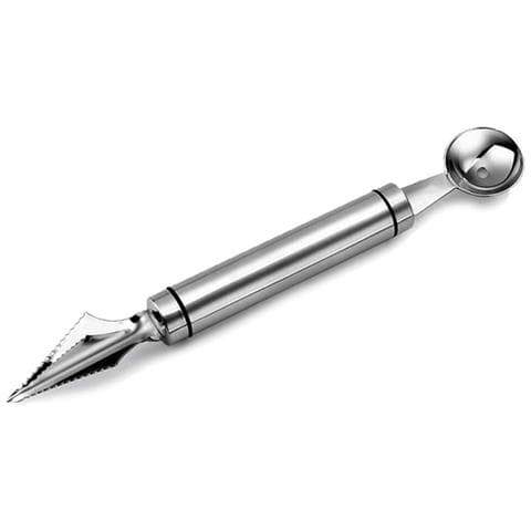Coltello Intagliato E Cucchiaio Per Palline Di Frutta In Acciaio Inox, Design A Doppia Testa Per Taglio E Scavo Efficiente - Foto 1
