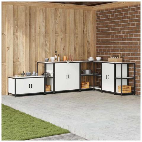 Mensola per il deposito in cucina Bianco Acciaio - Foto 2