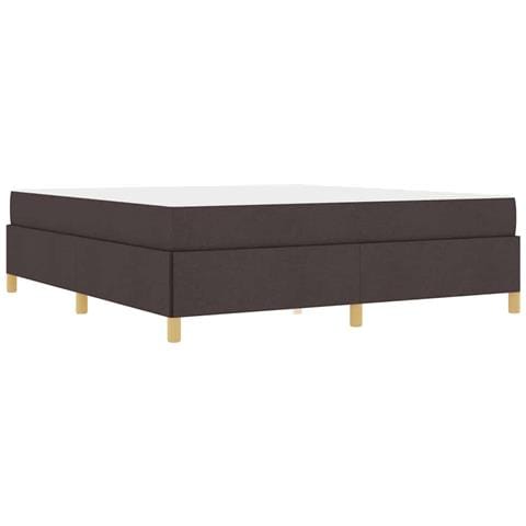 Letto a molle Marrone scuro e Bianco 180 x 200 cm Tessuto - Foto 1