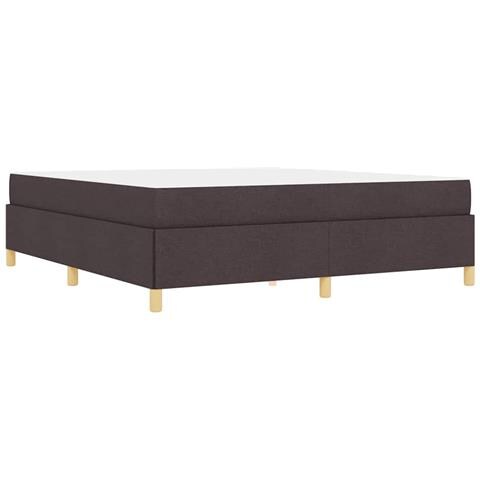Letto a molle Marrone scuro e Bianco 180 x 200 cm Tessuto - Foto 9