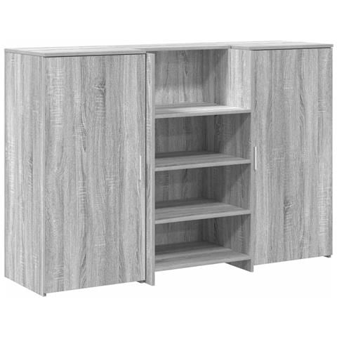 Banco Reception Grigio Sonoma 155x50x103,5 cm Legno Multistrato - Foto 1