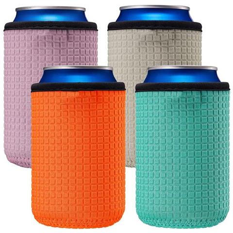 Set Di 4 Raffreddatori Per Lattine In Neoprene - Manicotti Goffrati Per Lattine Di Birra/soda Da 330ml - Foto 1