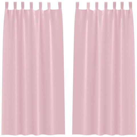Tende con tende 2 pcs Rosa Baby 245x140cm Poliestere - Foto 1