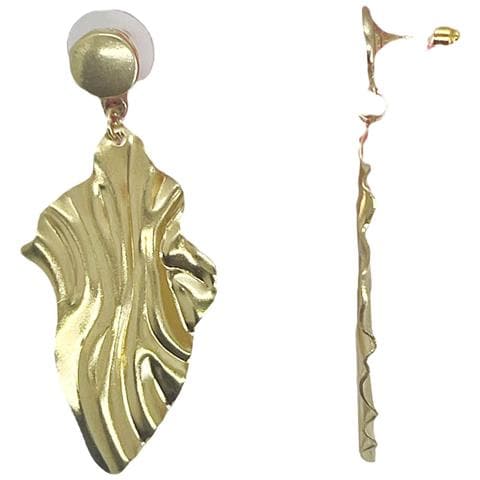 Orecchino Capely In Ottone Placcato Oro Con Chiusura A Pressione - Foto 2